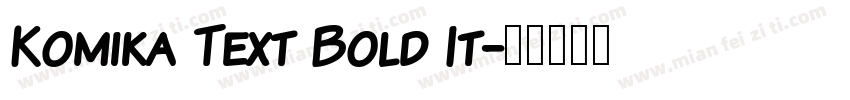 Komika Text Bold It字体转换